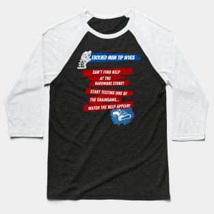 Men's Funny Chainsaw Store Tip Baseball T-Shirt